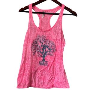 4/$24 Pink Racerback Tank Yoga Namaste Size Large